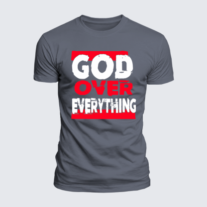 God Over Everything Jesus God Christian  – Luxe Mercerized Interlock Cotton Tee