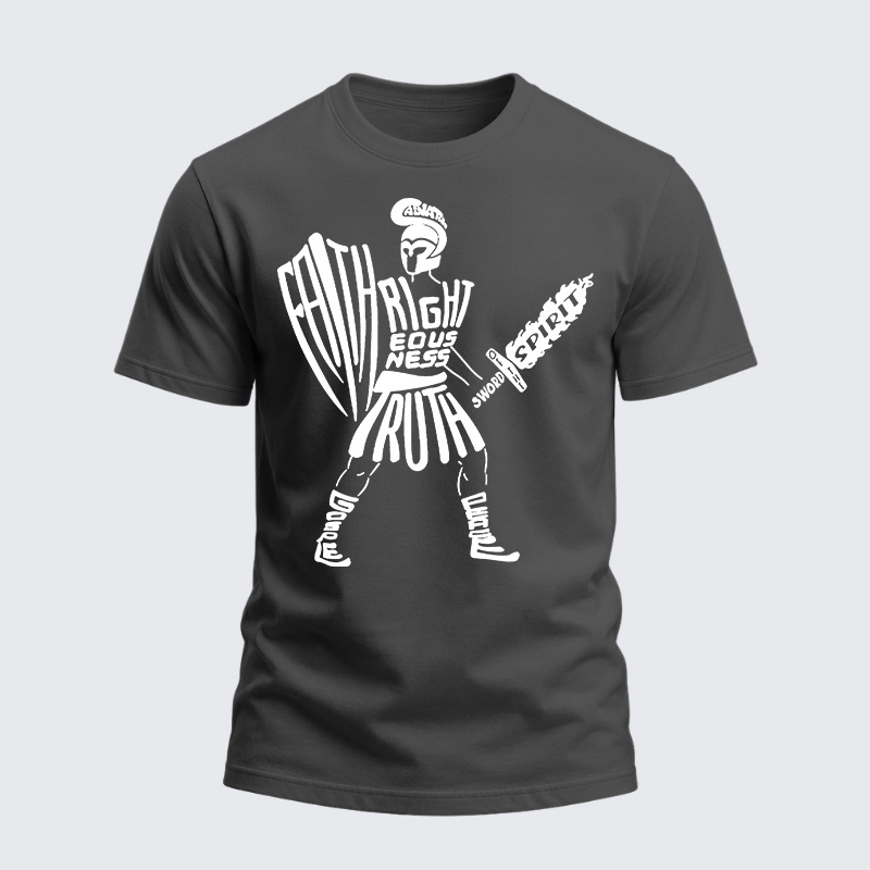 Man Of God Husband Dad Jesus God Christian Cotton T-Shirt