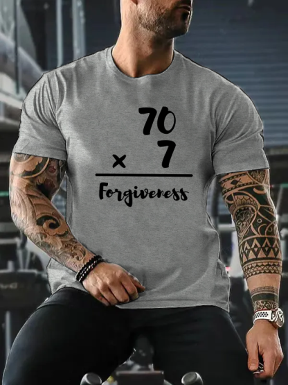 Forgive | Matthew 18:22 Jesus God Christian Cotton T-Shirt