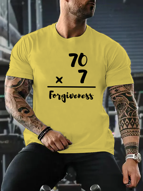 Forgive | Matthew 18:22 Jesus God Christian Cotton T-Shirt