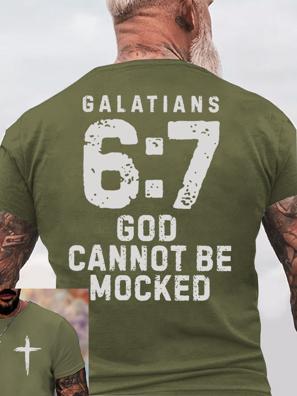God Cannot Be Mocked Jesus God Christian Cotton T-Shirt