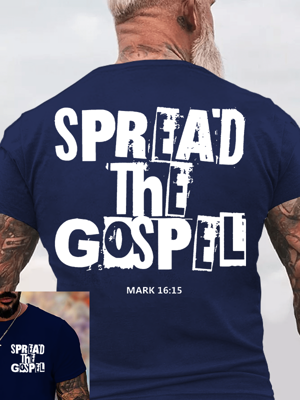 Spread The Gospel Jesus God Christian Cotton T-Shirt
