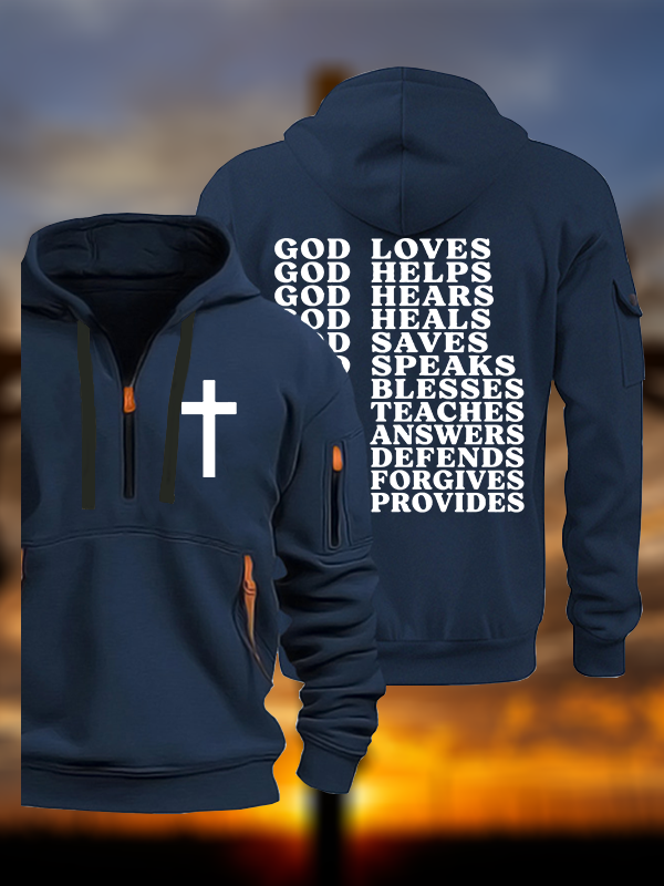 God Loves Jesus God Christian Zipper Hoodies