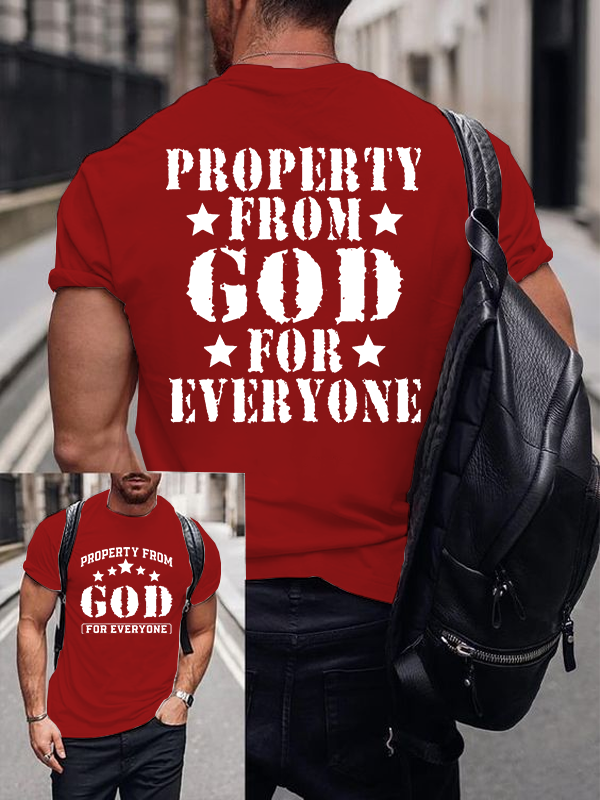 Prorerty From God For Everyone Jesus God Christian Cotton T-Shirt