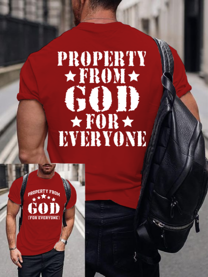 Prorerty From God For Everyone Jesus God Christian Cotton T-Shirt