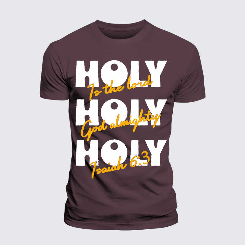 Holy Holy Holy Jesus God Christian Premium Mercerized Cotton Tee