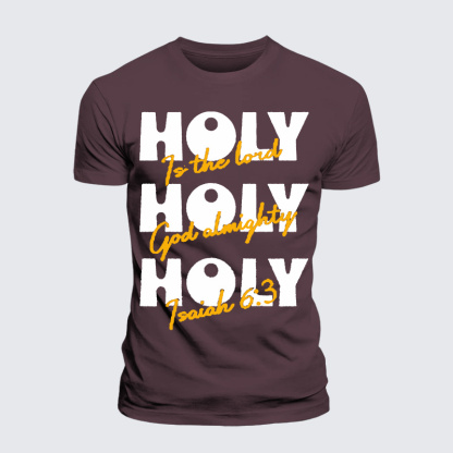 Holy Holy Holy Jesus God Christian Premium Mercerized Cotton Tee