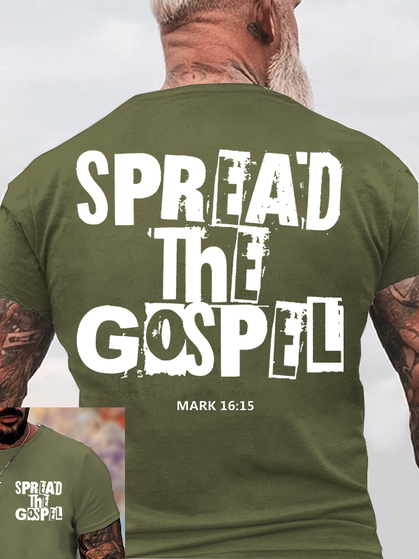 Spread The Gospel Jesus God Christian Cotton T-Shirt
