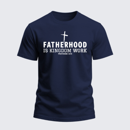 Heavyweight Cotton Tee - Fatherhood is Kingdom Work