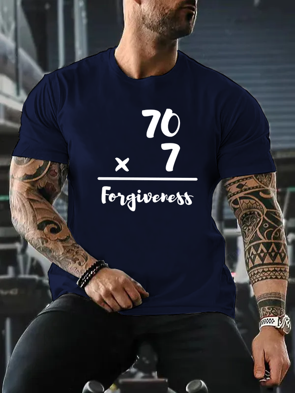 Forgive | Matthew 18:22 Jesus God Christian Cotton T-Shirt