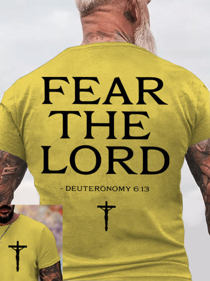 Fear The Lord Jesus God Christian Cotton T-Shirt