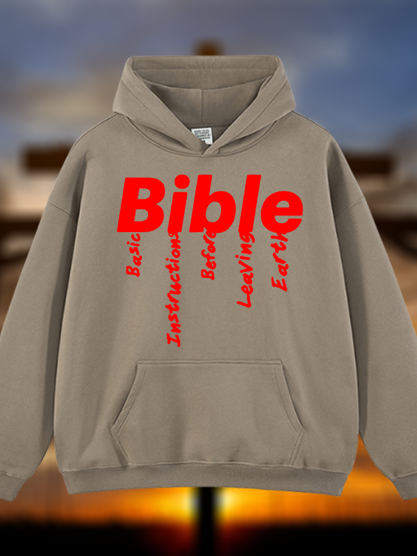 Bible Jesus God Christian Plush Fleece-Lined Hoodie