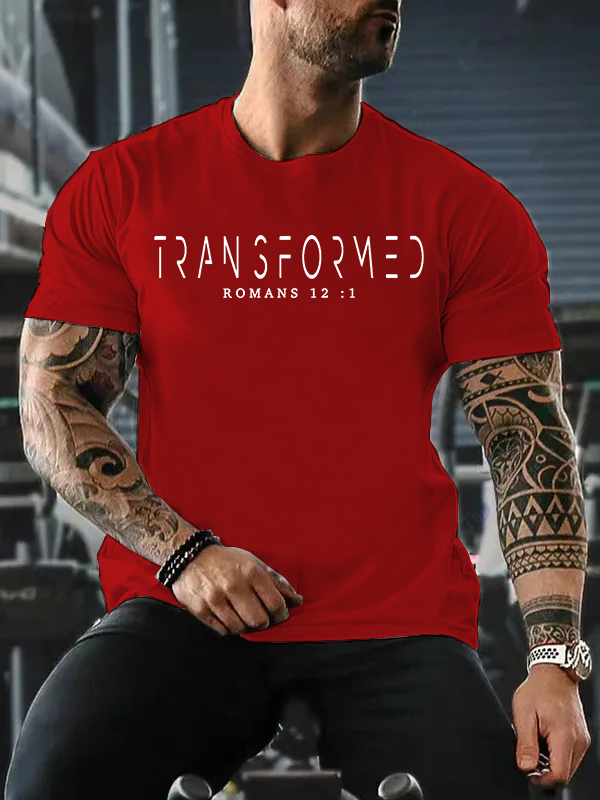 Transformed Romans Jesus God Christian Cotton T-Shirt