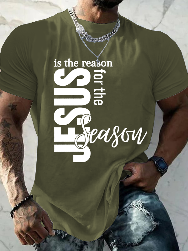 Jesus Is The Reason For The Season Jesus God Christian Cotton T-Shirt