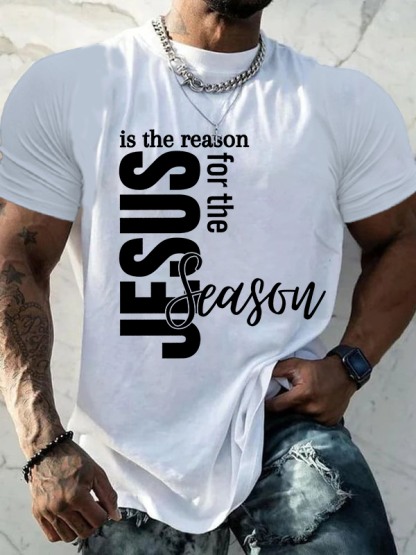 Jesus Is The Reason For The Season Jesus God Christian Cotton T-Shirt