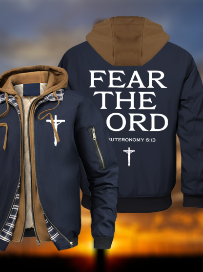 Fear The Lord Warm Hooded Bomber Jacket