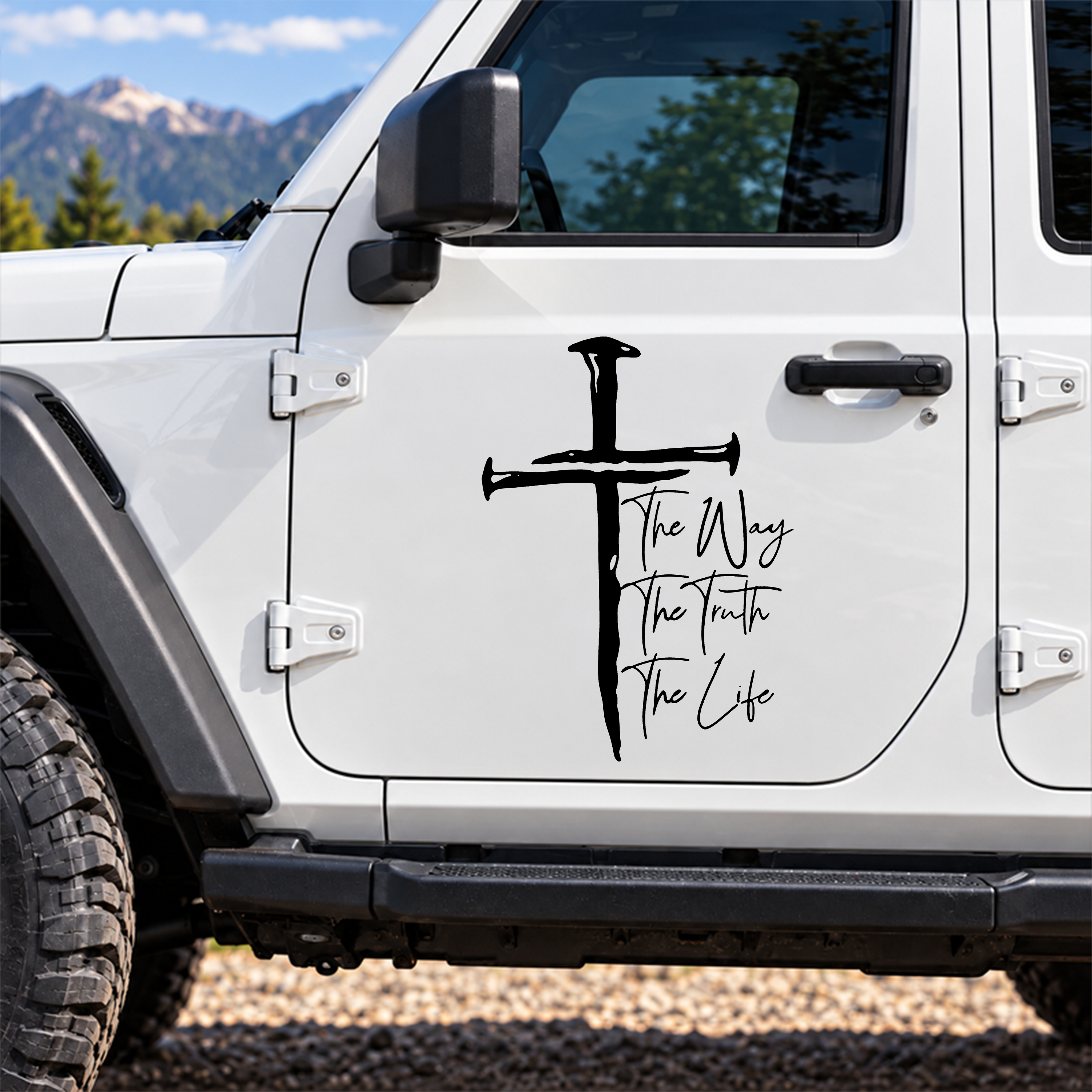 Car & Truck Vinyl Decals  - Jesus The Way The Truth The Life   