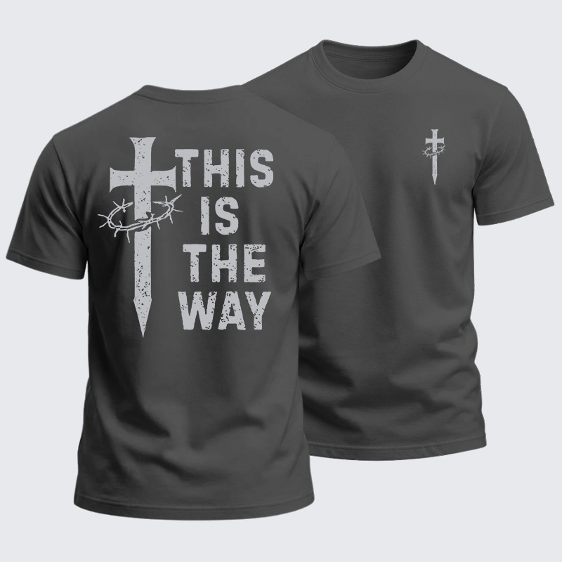Man Of God Husband Dad Jesus God Christian Cotton T-Shirt