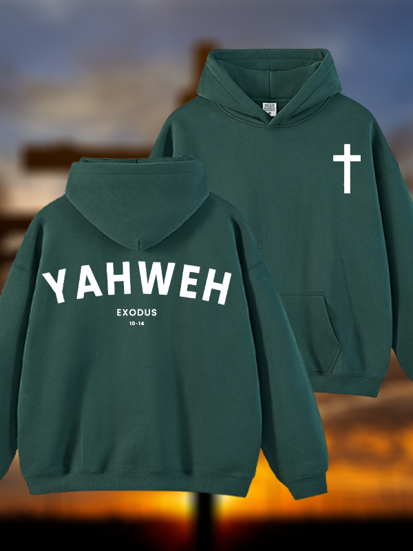 Yahweh Jesus God Christian Plush Fleece-Lined Hoodie