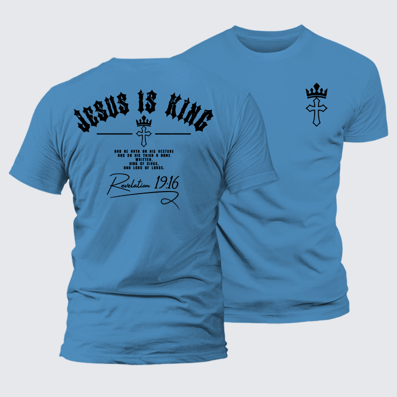 Man Of God Husband Dad Jesus God Christian Cotton T-Shirt