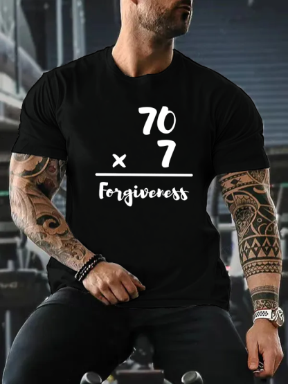 Forgive | Matthew 18:22 Jesus God Christian Cotton T-Shirt