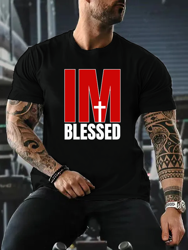 Blessed Jesus God Christian Cotton T-Shirt