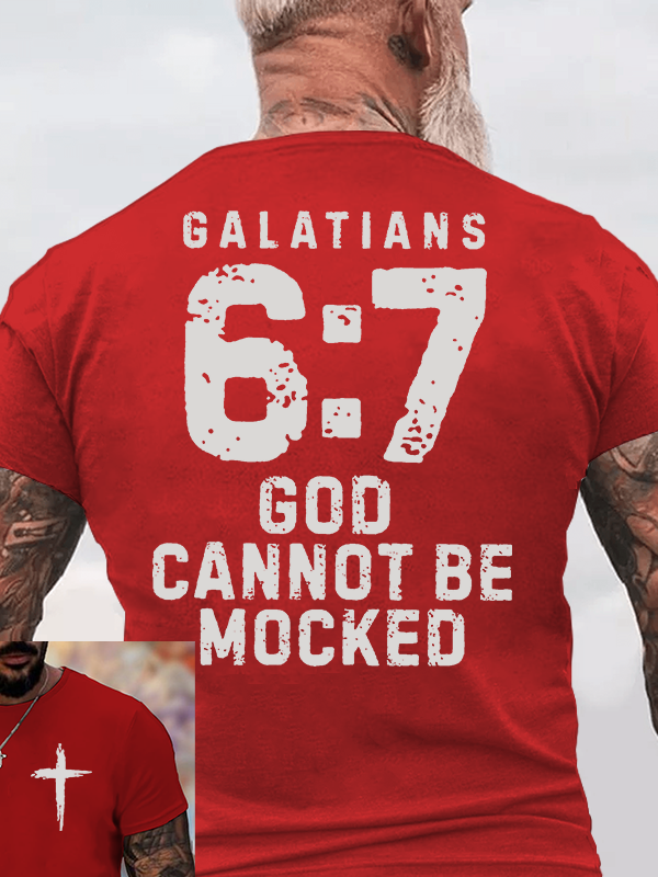 God Cannot Be Mocked Jesus God Christian Cotton T-Shirt