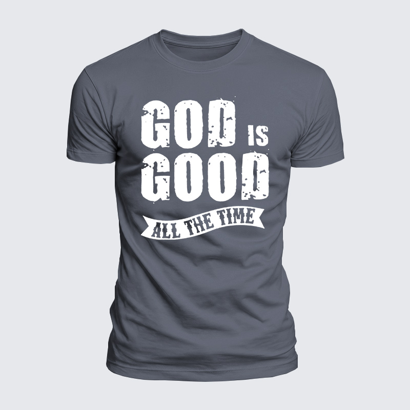 God Is Good All The Time Jesus God Christian  – Luxe Mercerized Interlock Cotton Tee