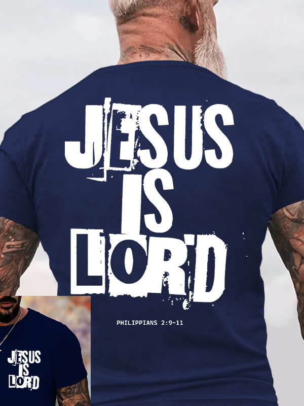 Jesus Is Lord Jesus God Christian Cotton T-Shirt