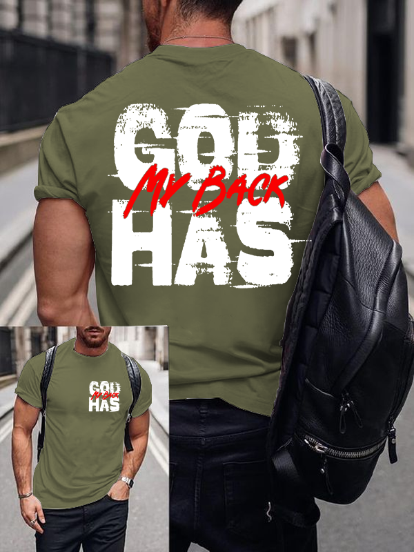 God Has My Back Jesus God Christian Cotton T-Shirt