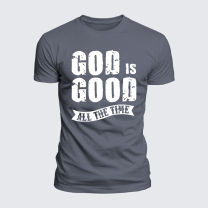 God Is Good All The Time Jesus God Christian  – Luxe Mercerized Interlock Cotton Tee