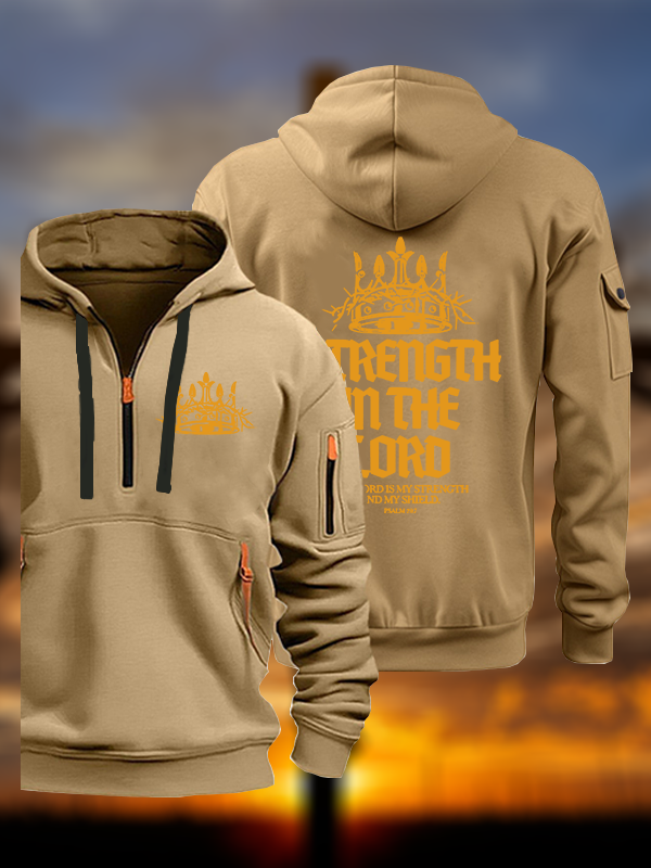 Strength In The Lord Jesus God Christian Zipper Hoodies