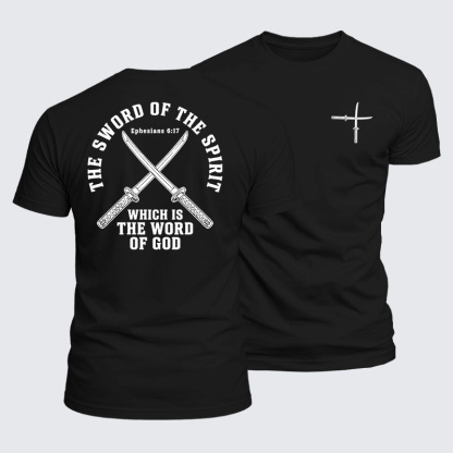 The Sword Of The Spirit Jesus God Christian  – Luxe Mercerized Interlock Cotton Tee