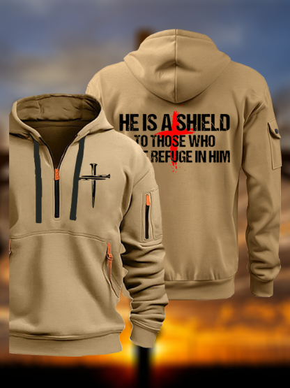 He Is A Shield To Those Who Take Refuge In Him Jesus God Christian Zipper Hoodies