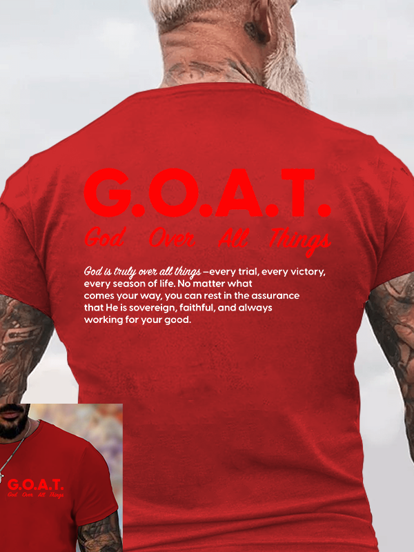 God Over All Things Jesus God Christian Cotton T-Shirt