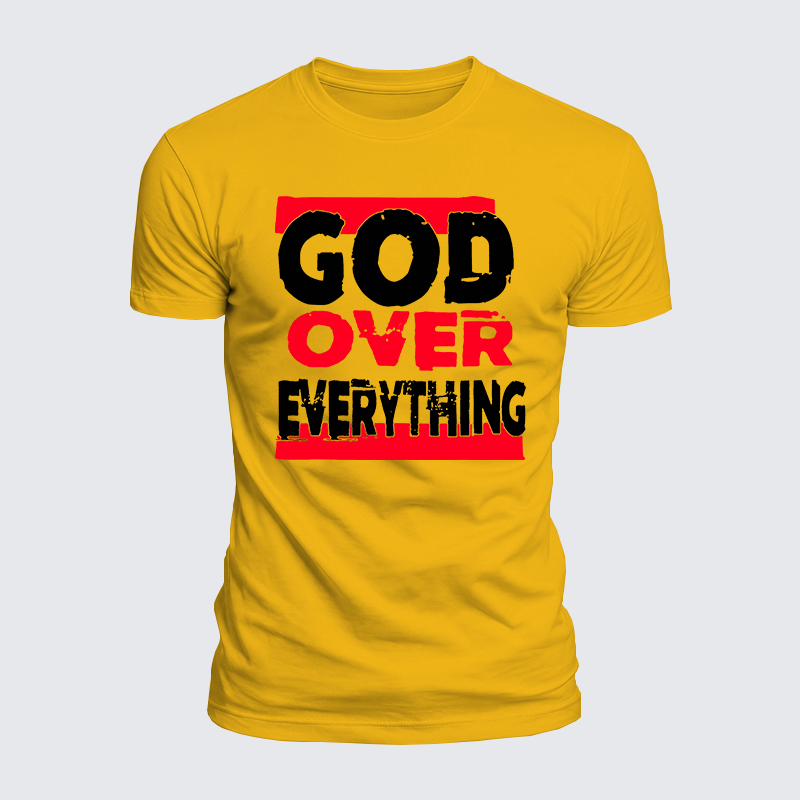 God Over Everything Jesus God Christian  – Luxe Mercerized Interlock Cotton Tee