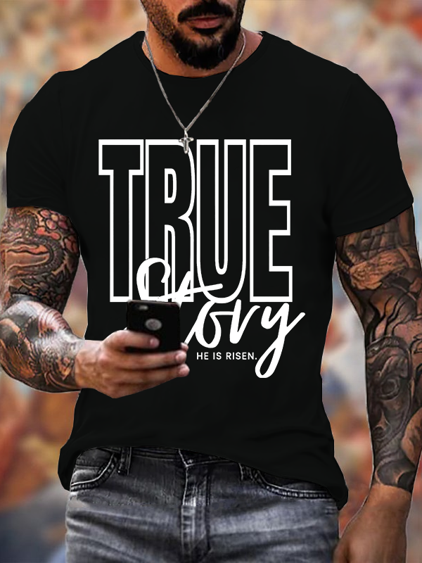 Man Of God Husband Dad Jesus God Christian Cotton T-Shirt