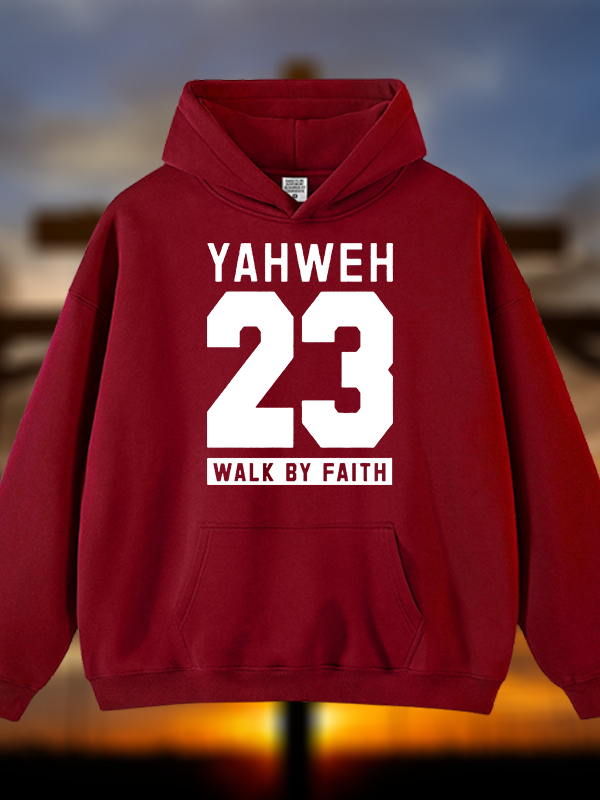 Walk By Faith Jesus God Christian Plush Fleece-Lined Hoodie