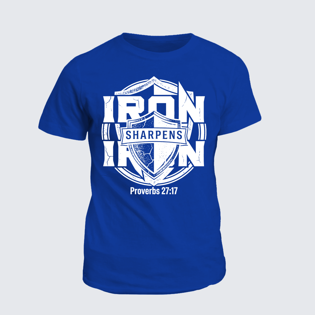 Iron Sharpens Iron - Proverbs 27:17 Jesus God Christian Cotton T-Shirt