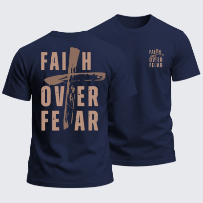 Heavyweight Cotton Tee - Faith Over Fear