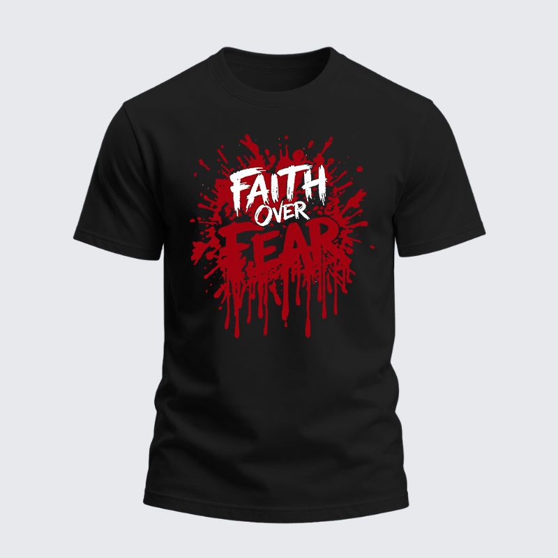 Heavyweight Cotton Tee - Faith Over Fear