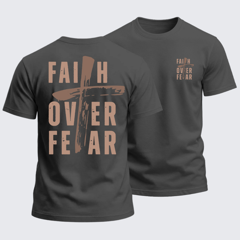 Heavyweight Cotton Tee - Faith Over Fear