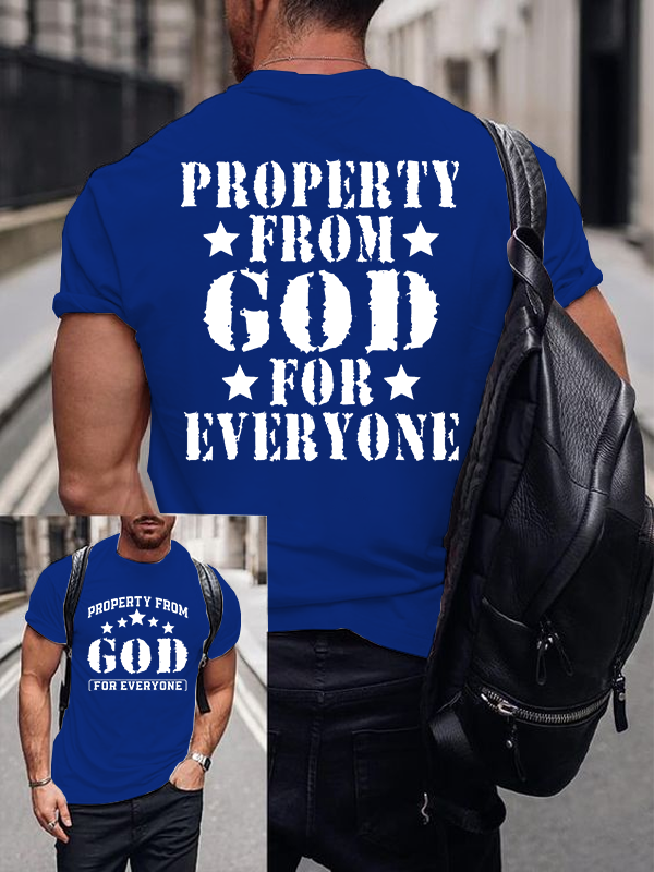 Prorerty From God For Everyone Jesus God Christian Cotton T-Shirt
