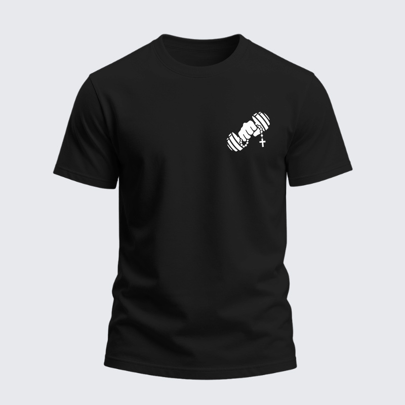 Man Of God Husband Dad Jesus God Christian Cotton T-Shirt