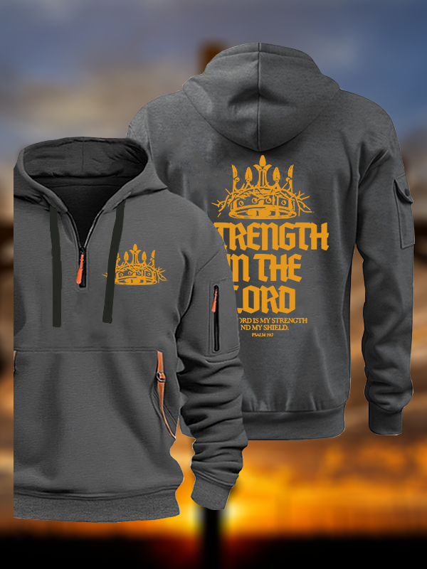 Strength In The Lord Jesus God Christian Zipper Hoodies