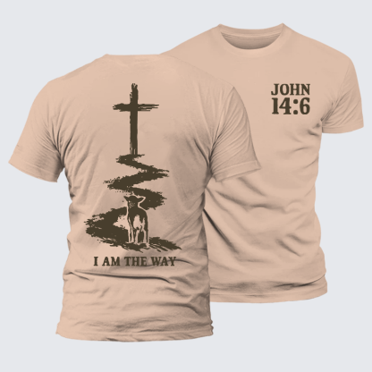 I Am The Way Jesus God Christian Premium Mercerized Cotton Tee