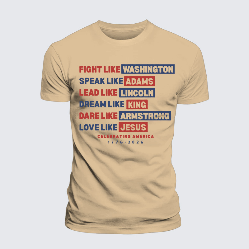 Love Like Jesus God Christian Premium Mercerized Cotton Tee