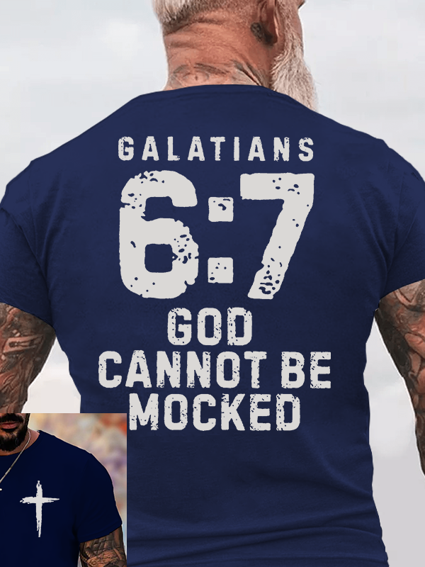 God Cannot Be Mocked Jesus God Christian Cotton T-Shirt