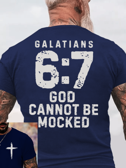 God Cannot Be Mocked Jesus God Christian Cotton T-Shirt