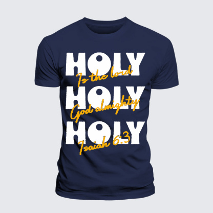 Holy Holy Holy Jesus God Christian Premium Mercerized Cotton Tee